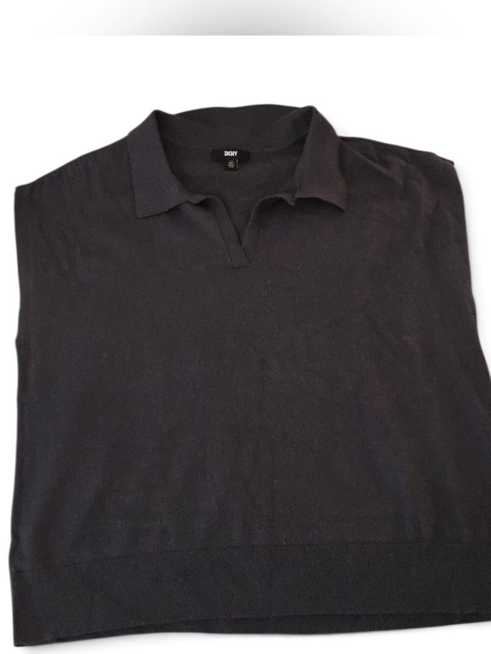DKNY Dark Gray Knit Polo